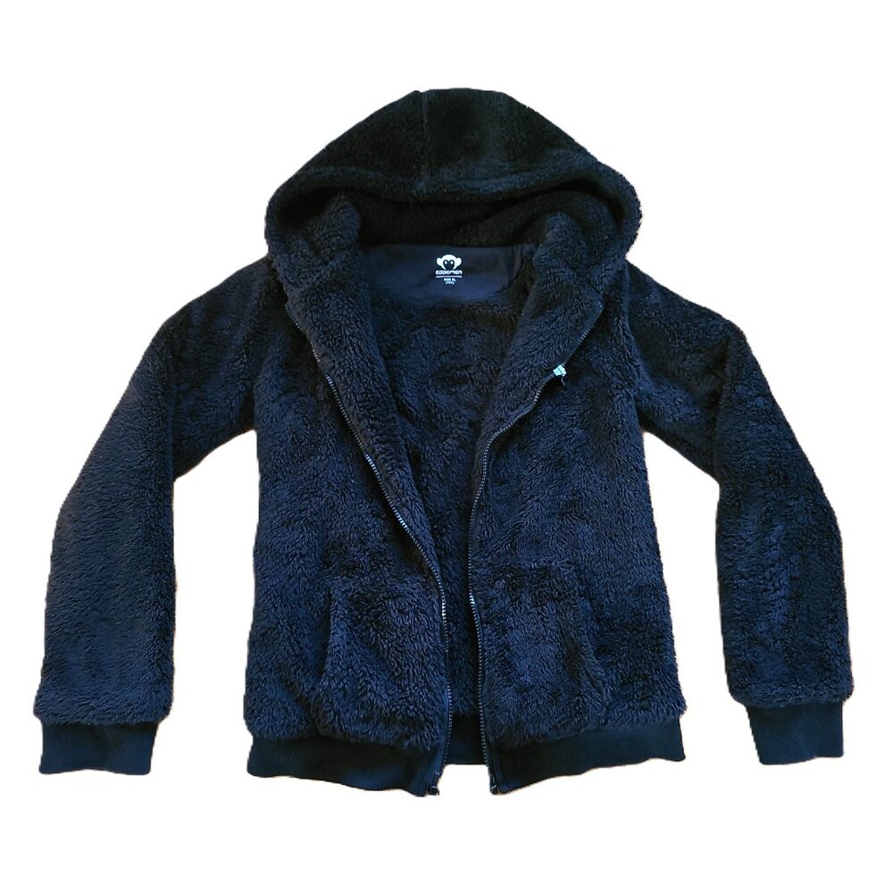 Appaman Adaptive Fuzzy Hoodie Boys XL (Size 14) Black